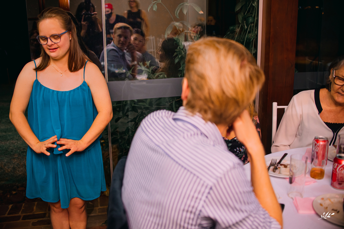 formatura; formatura pedagogia; formanda síndrome de down; ISEI; instituto superior de educação Ivoti. 