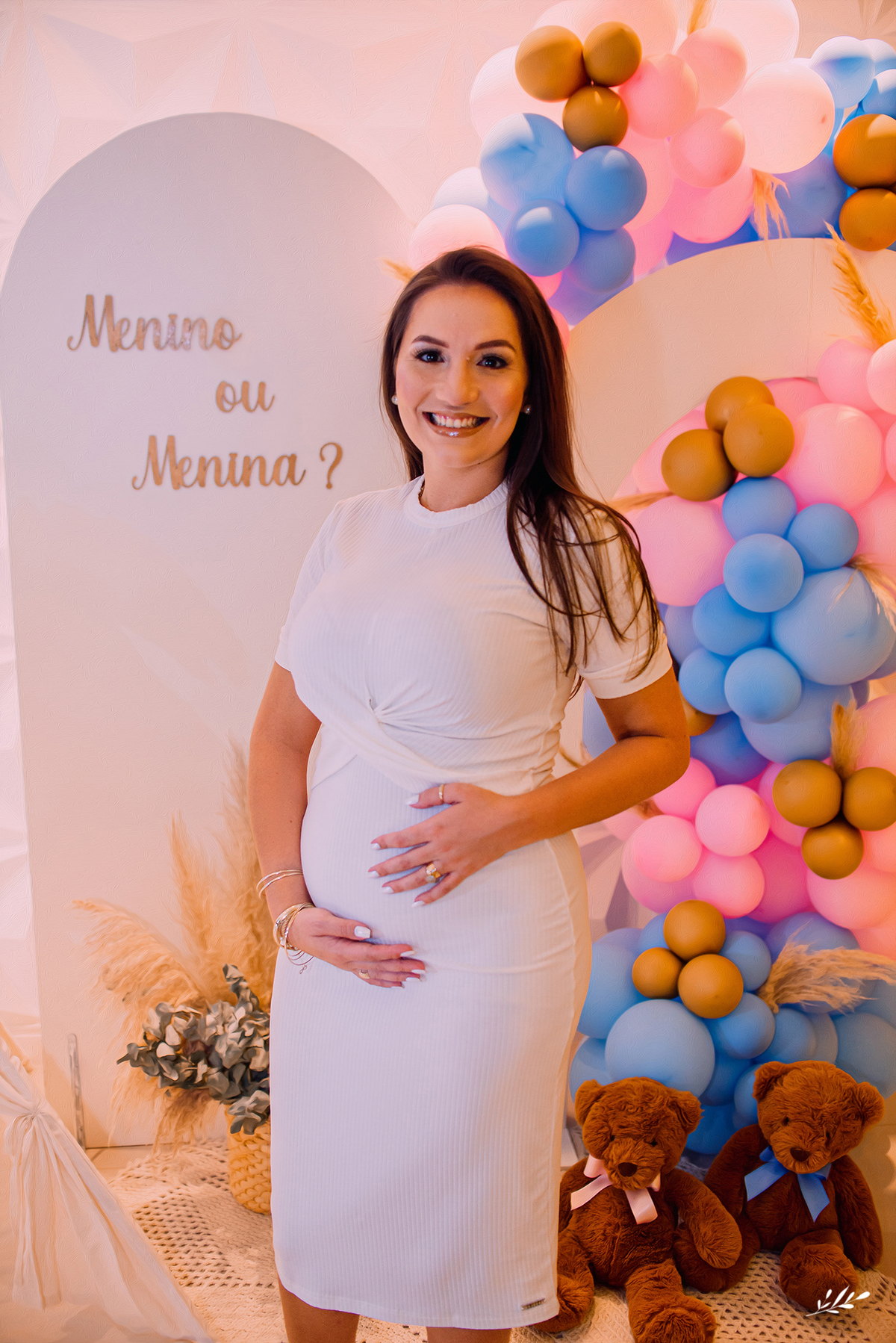 chá de revelação; revelação do bebê; chá do bebê.