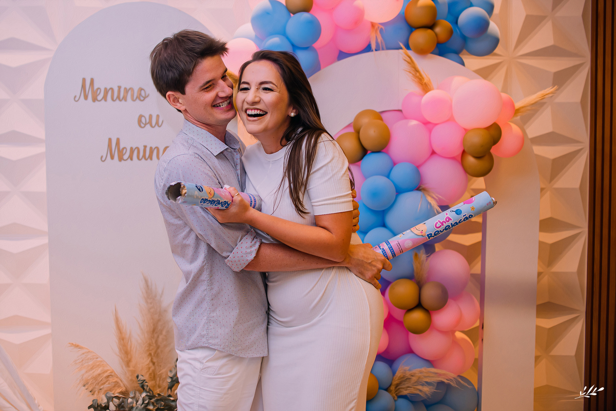 chá de revelação; revelação do bebê; chá do bebê.