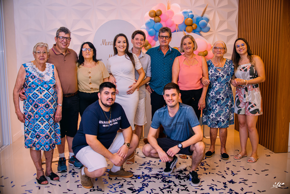 chá de revelação; revelação do bebê; chá do bebê.