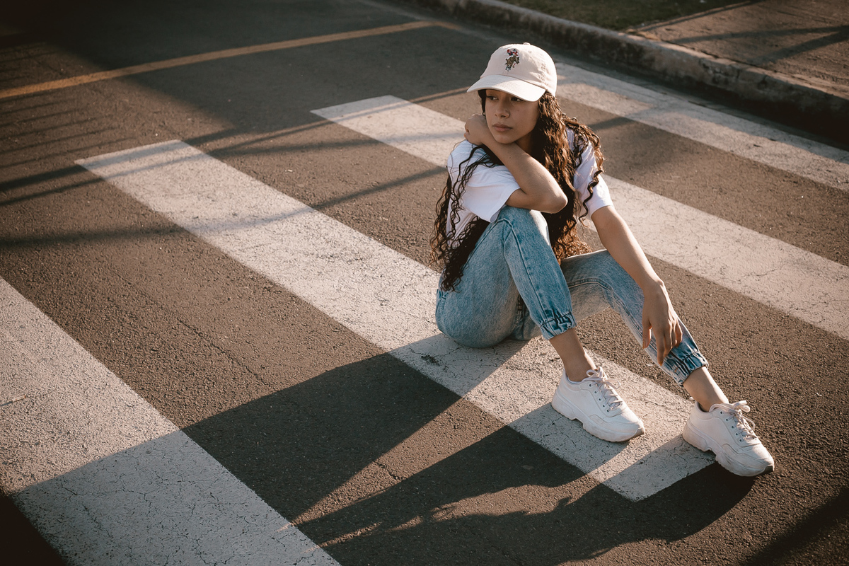 fotos na faixa de pedestre 