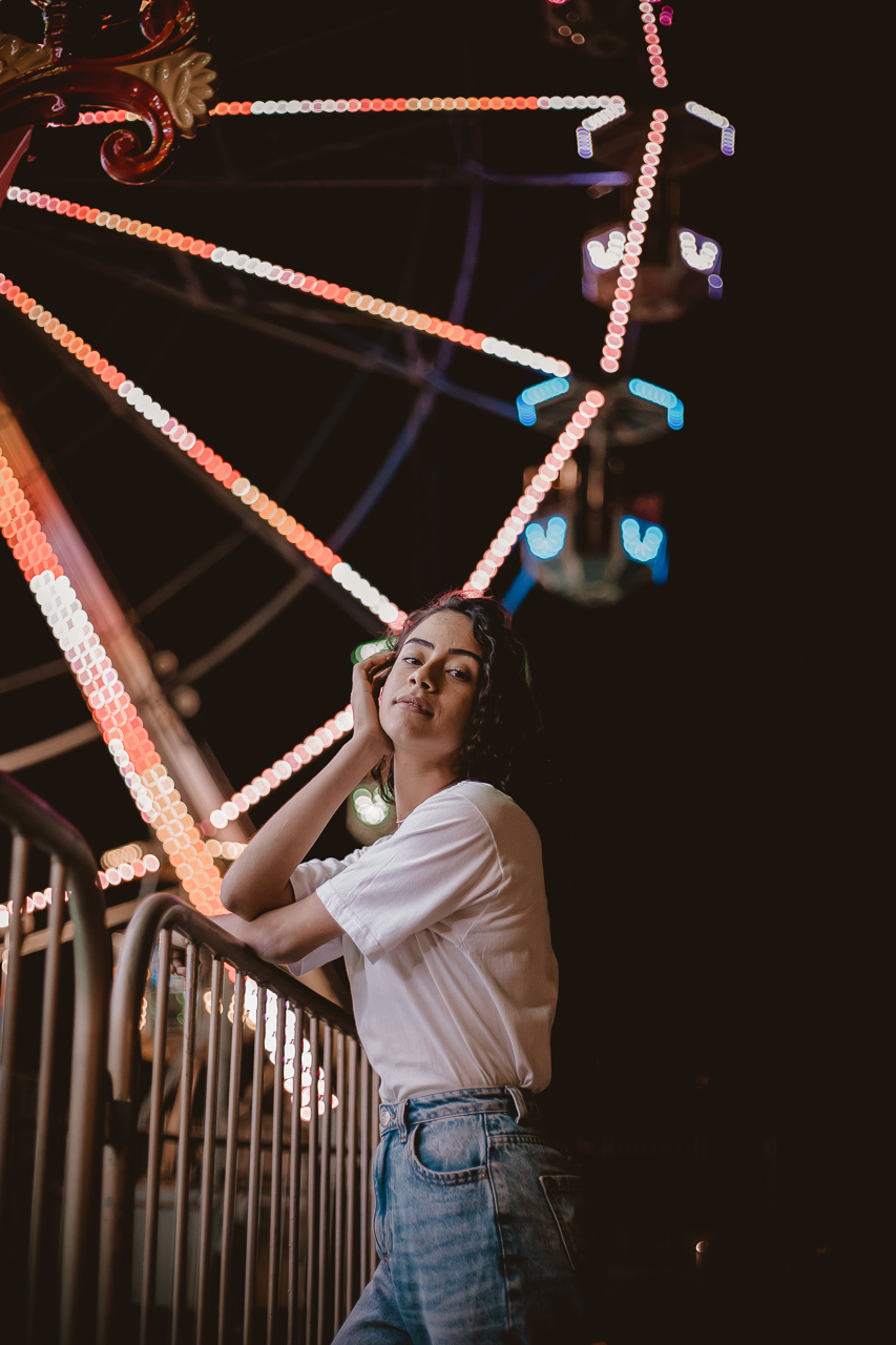 fotos em parques de noite