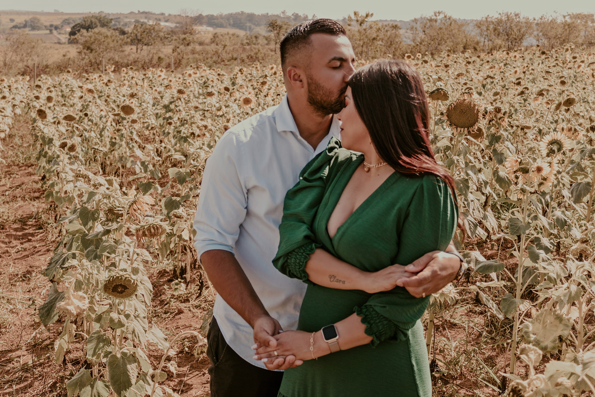 foto de casal no girasol
