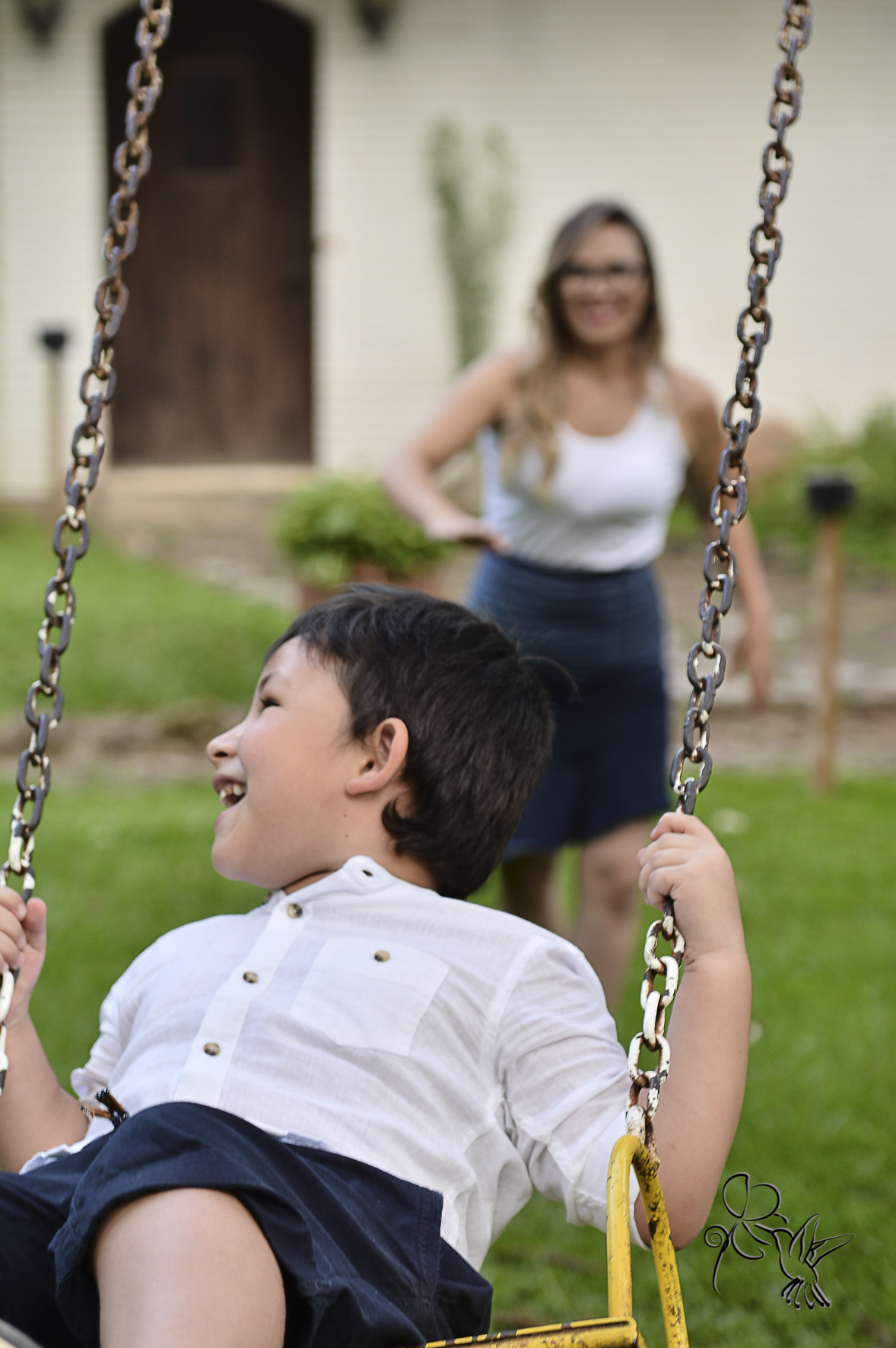 by Eli Matos, cica mãe e filho se divertindo no parque