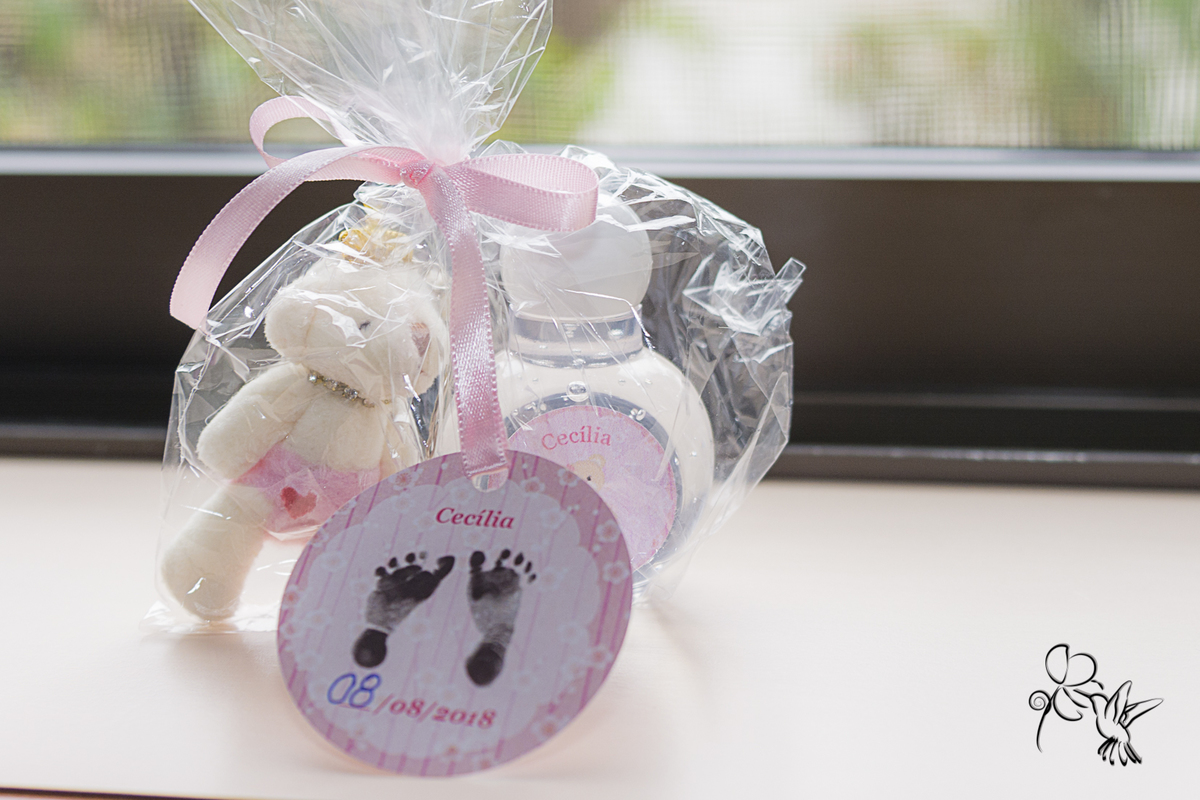 Detalhe da lembrancinha de nascimento da  Cecília, clicke de by Eli Matos