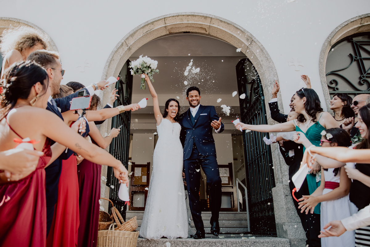 Saída da igreja dos noivos
