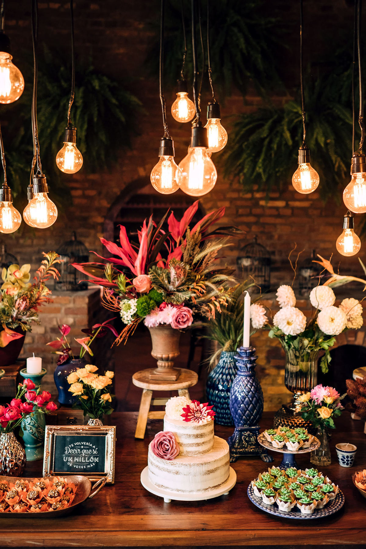 Decoração Boho para casamento de dia - Mini wedding Buffet Requinte - Fotografo Anderson Barboza - Taubaté-SP