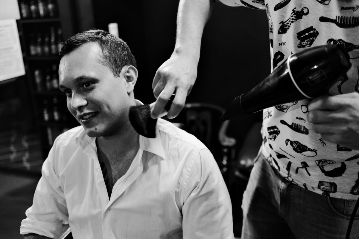 Making of do noivo na barbearia - Mini wedding Buffet Requinte - Fotografo Anderson Barboza - Taubaté-SP