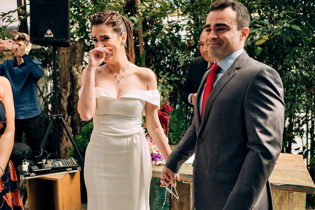 Casamento intimista - Cerimonia  Mini wedding no restaurante Santa Figueira em Tremembé-SP - Decoração Carla Lamim - Fotografo Anderson Barboza