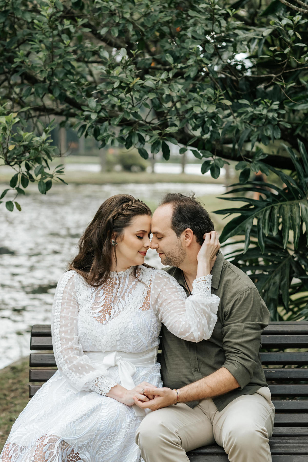 Ensaio de Casal no parque Jardim Botânico em São Paulo