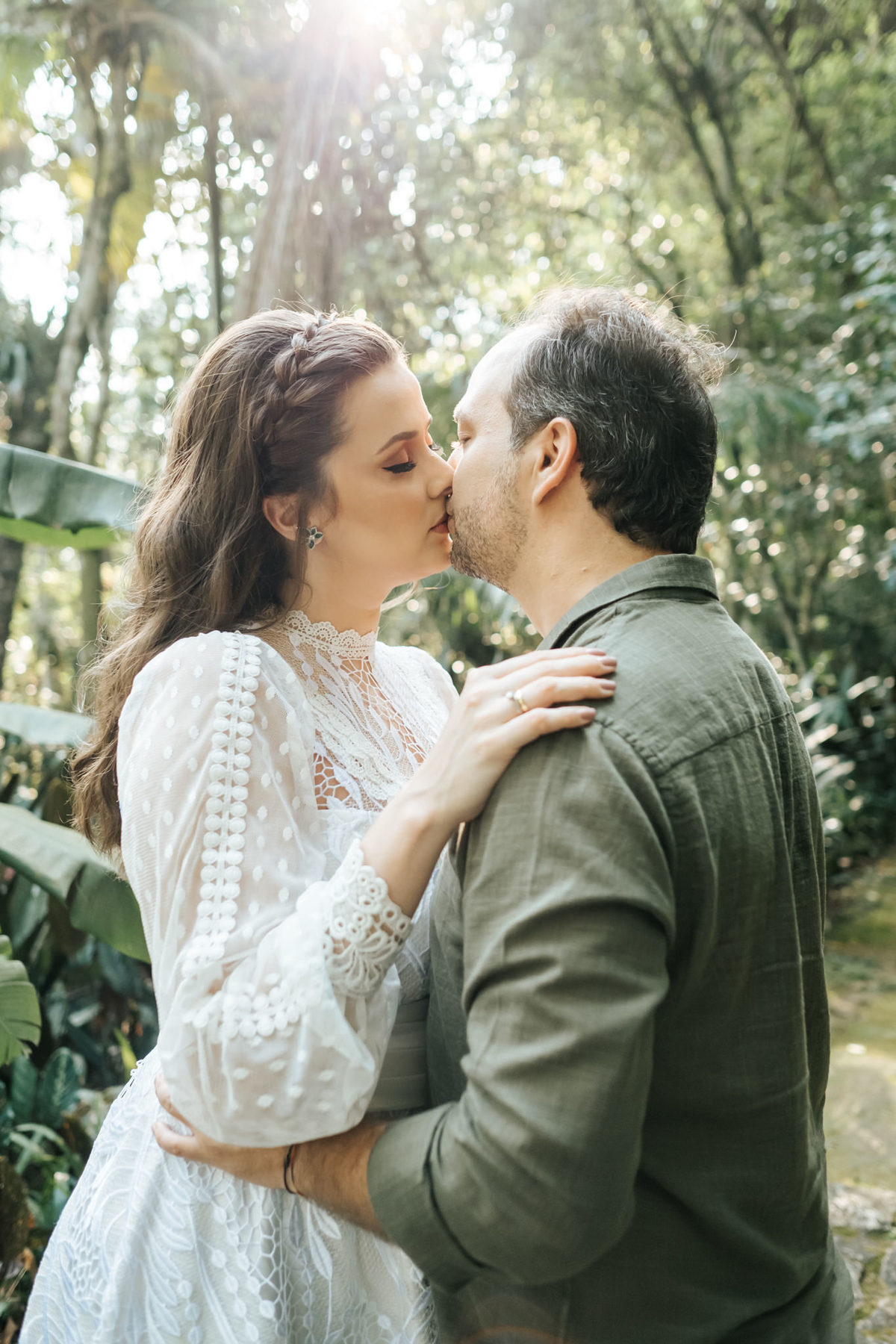 Ensaio de Casal no parque Jardim Botânico em São Paulo