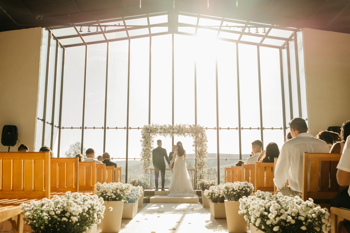 casal altar por do sol
