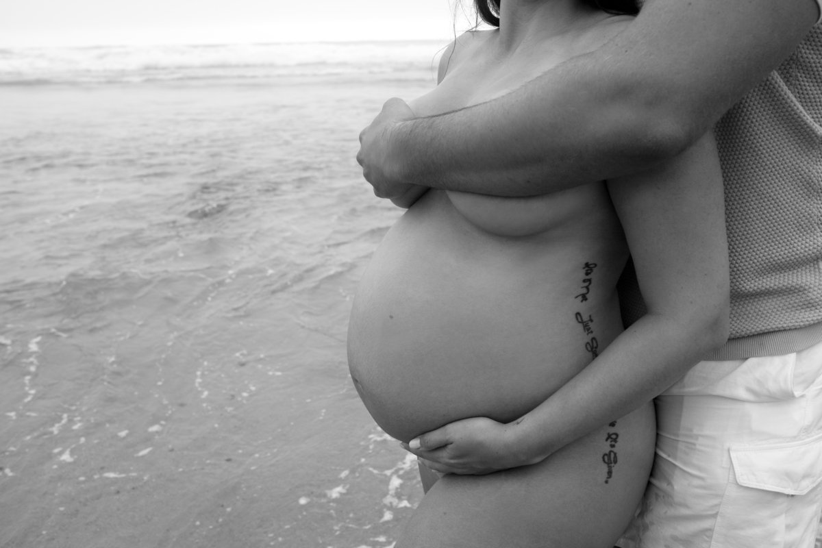 Sessão fotografia de grávida na praia- Portugal