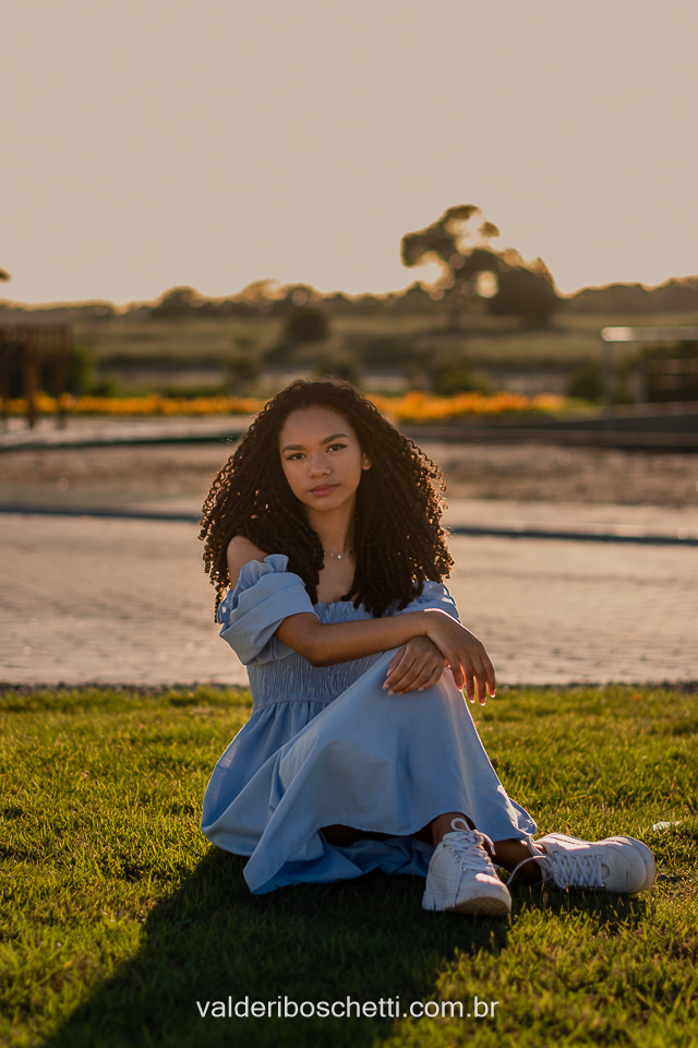 Ensaio Júlia 15 anos ao pôr do sol