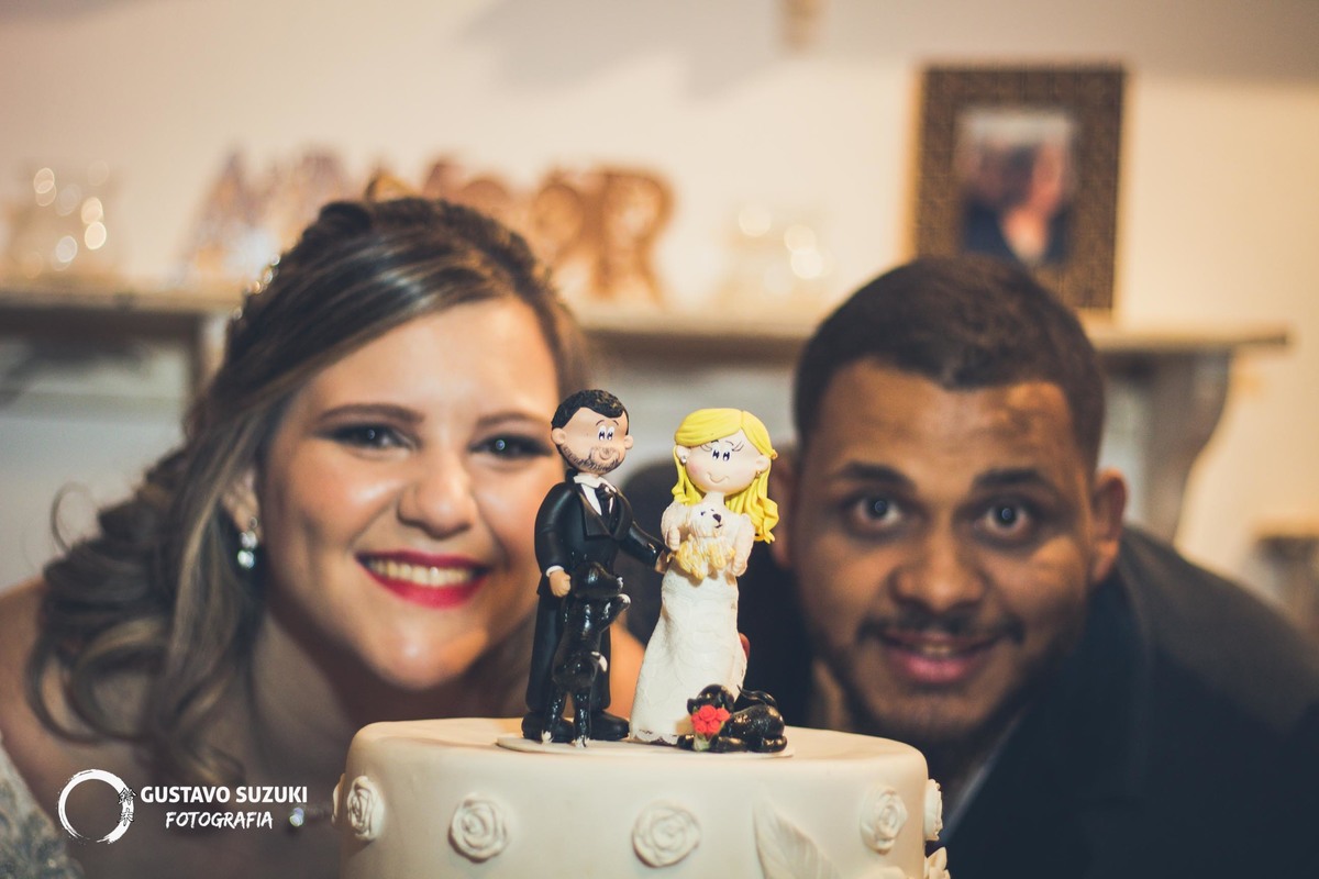 Topper Bolo Noivinhos Decoração fofos