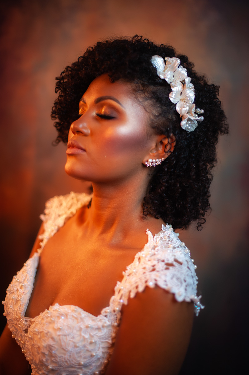 noiva - retrato de noiva - noiva negra - noiva linda - studio fotogrfico - studio em brasilia 