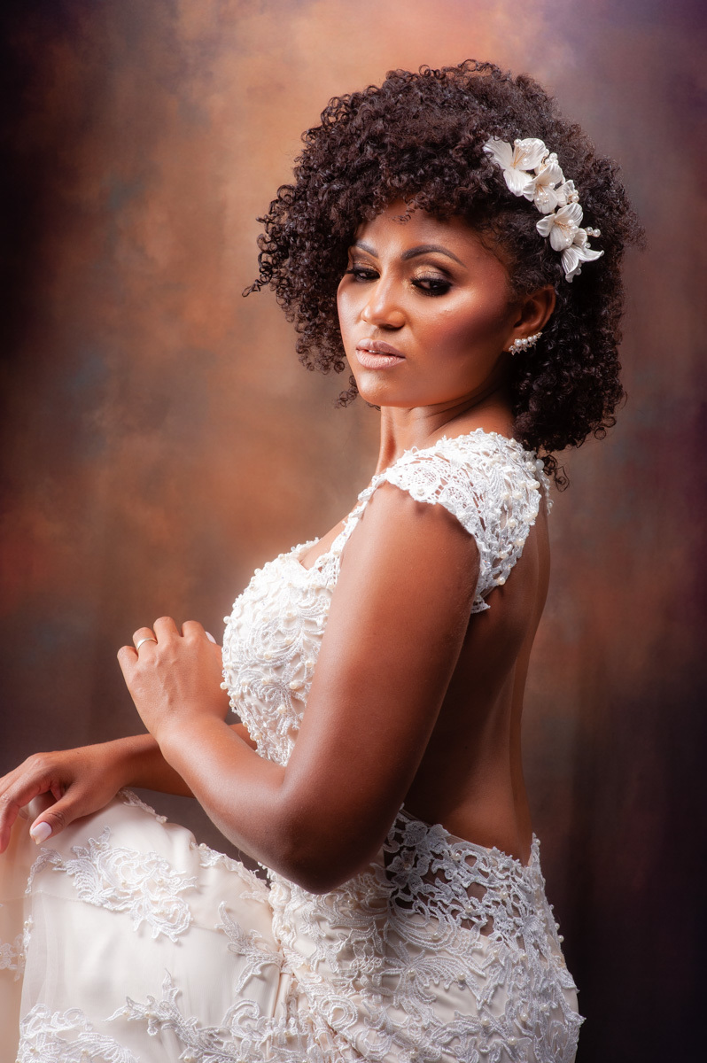 noiva - retrato de noiva - noiva negra - noiva linda - studio fotogrfico - studio em brasilia 