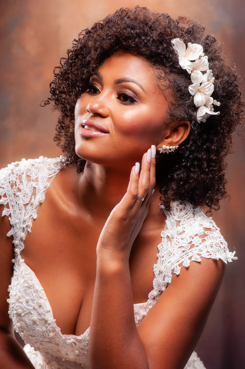 noiva - retrato de noiva - noiva negra - noiva linda - studio fotogrfico - studio em brasilia 