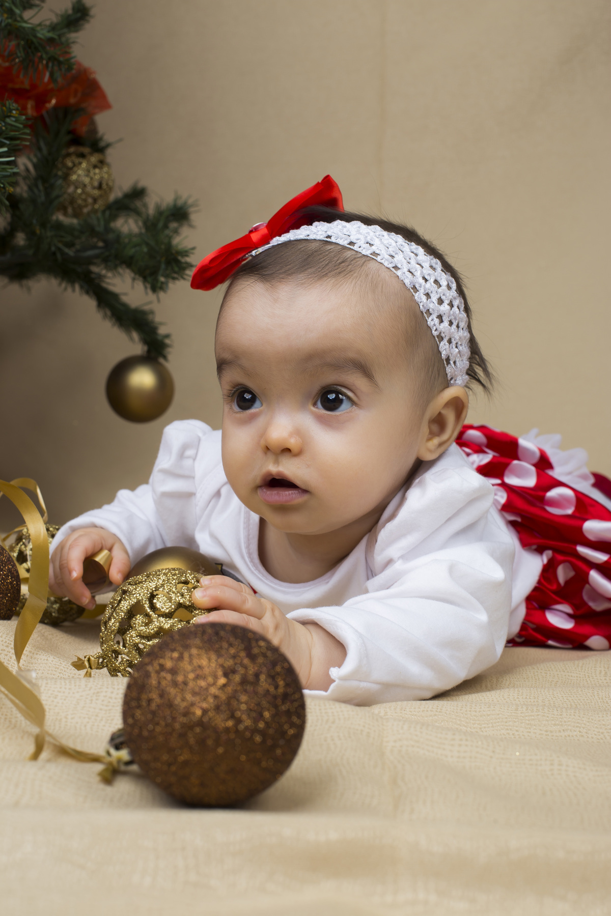 Criança na sessão de natal