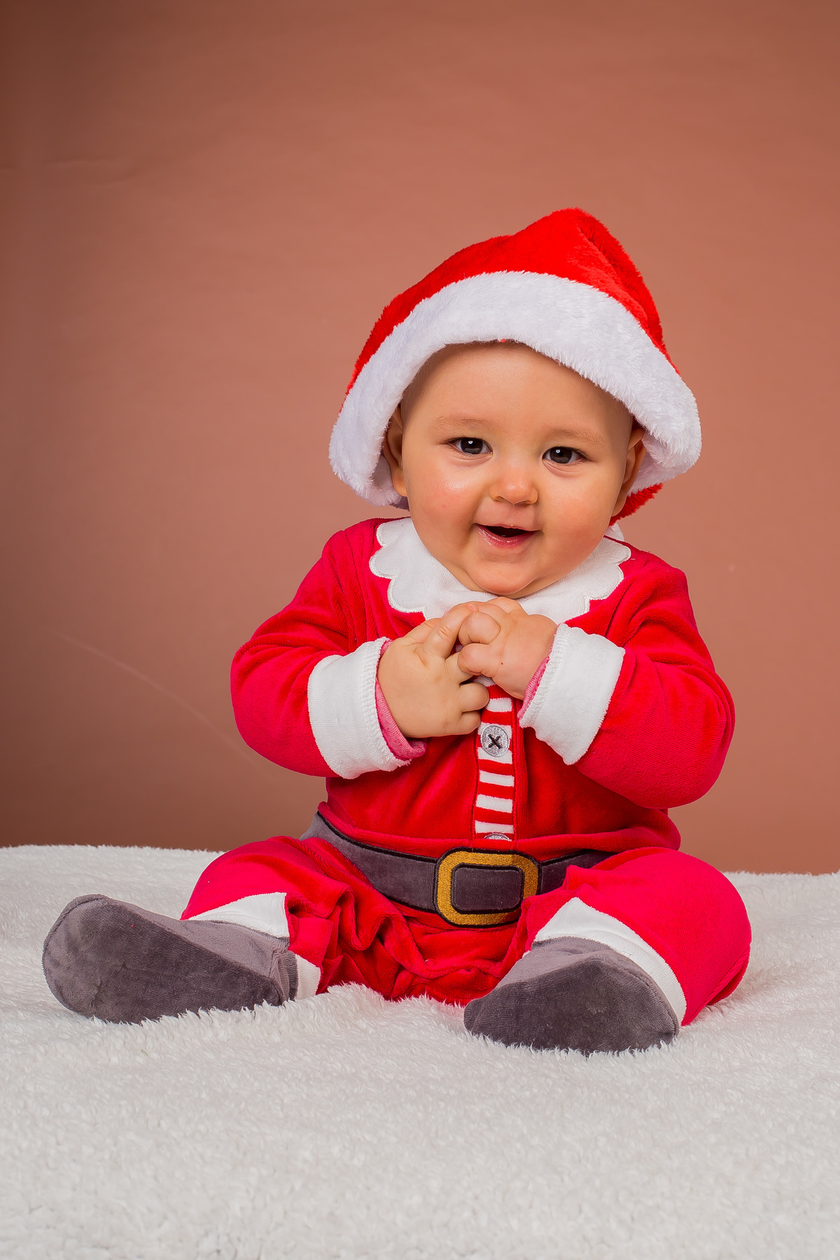 Sessão de Natal com bebé lindo