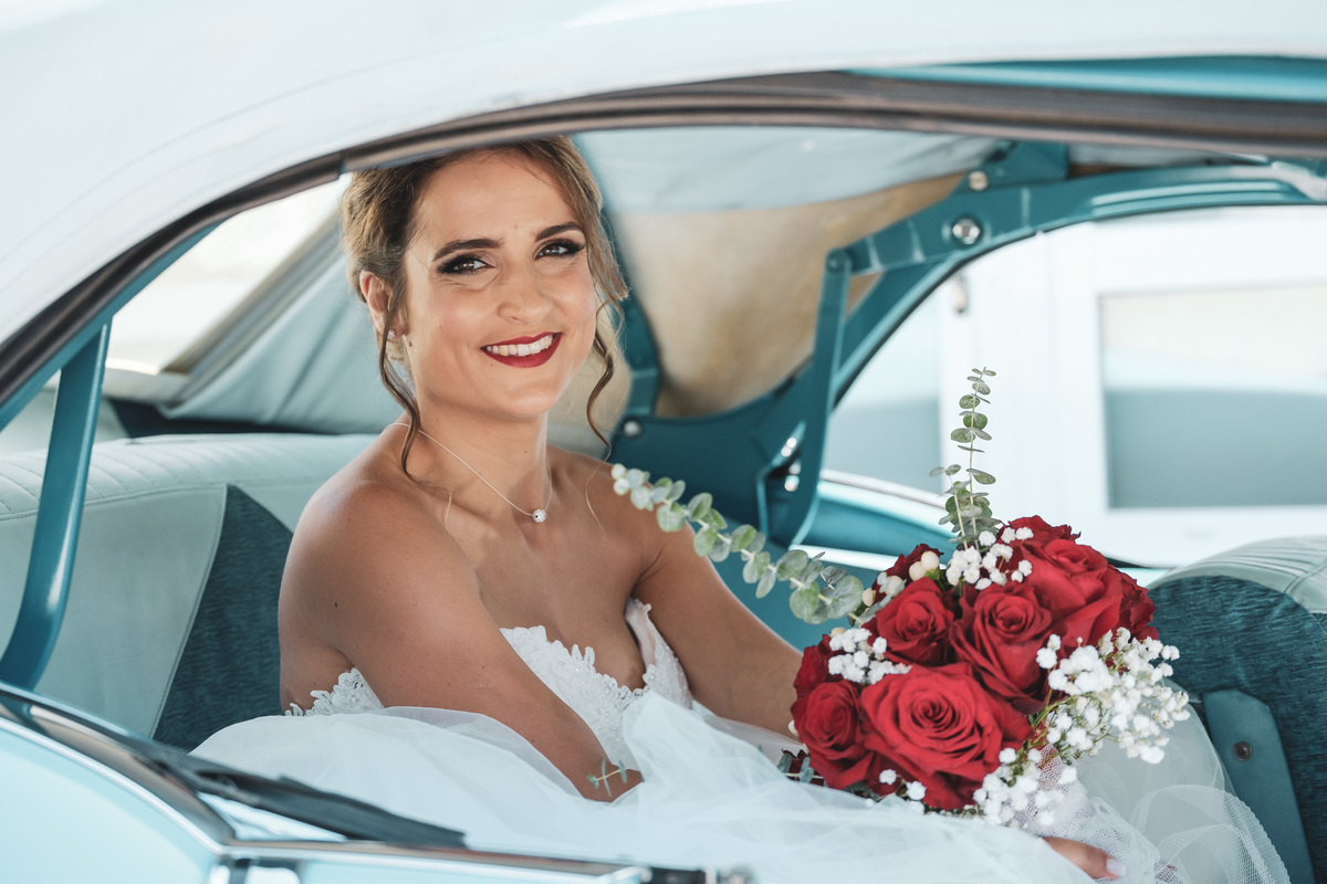 Noiva no carro