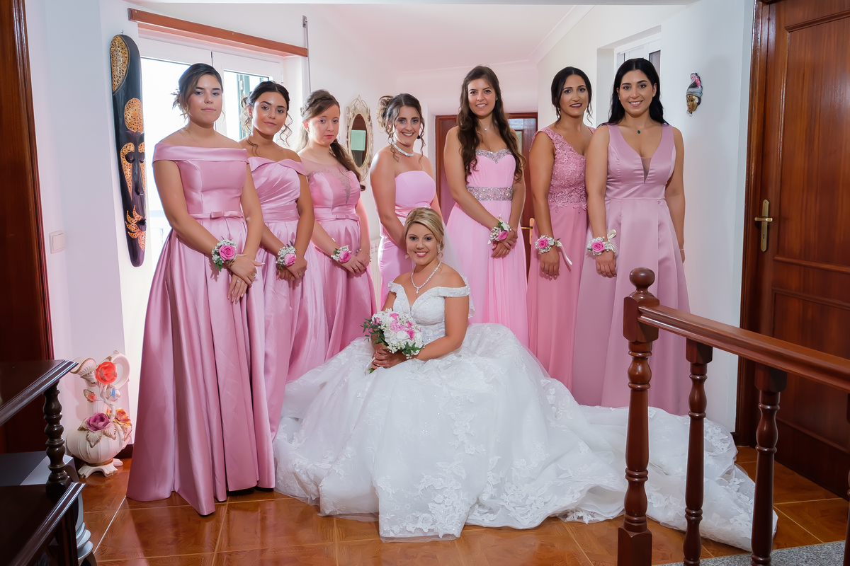 Noiva com as damas de honor 