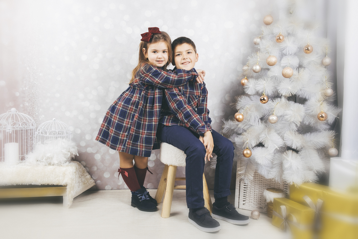 Irmãos na sessão fotográfica em Arouca