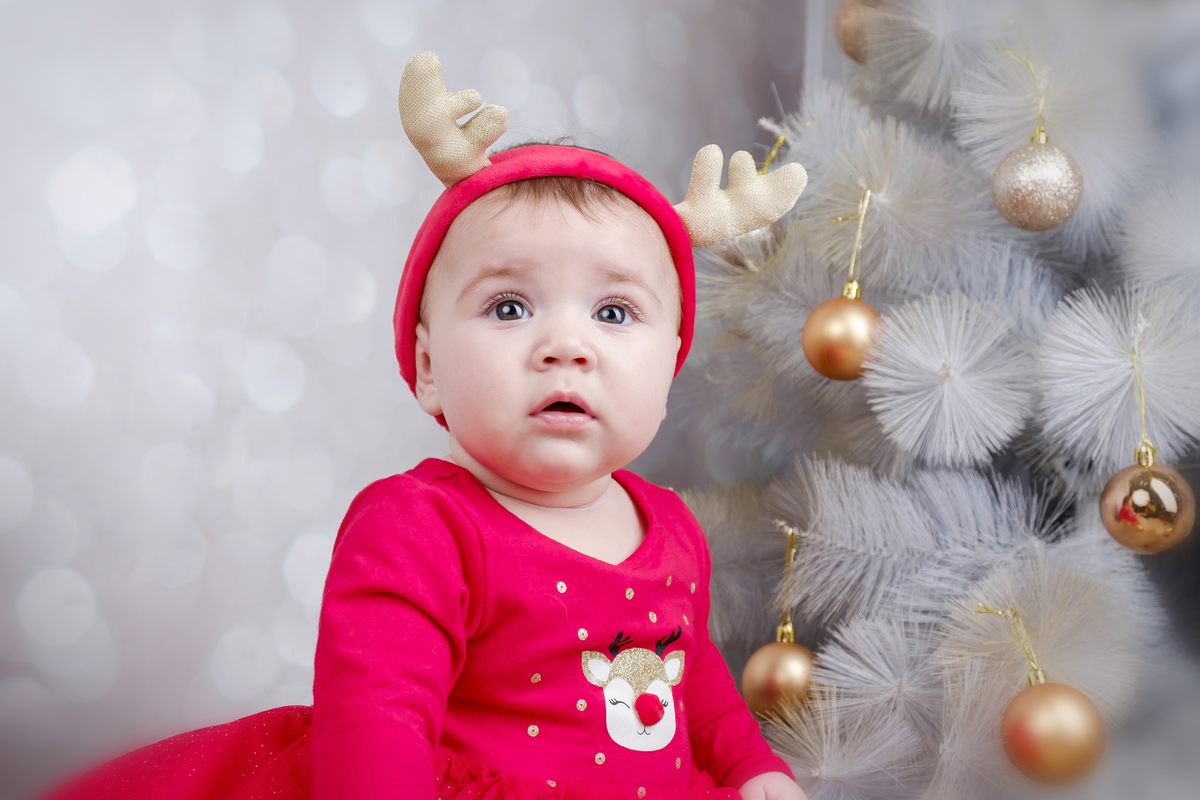 Iris na sessão de natal na loja de Arouca