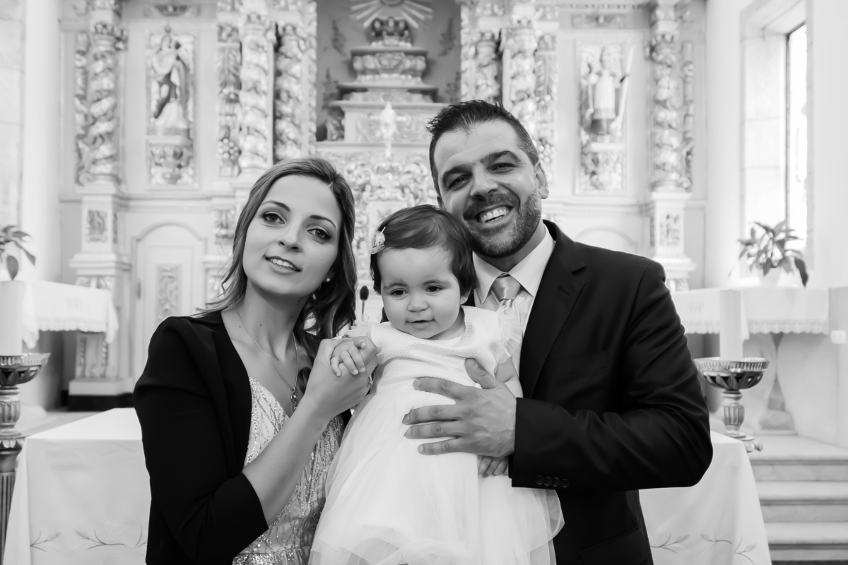 Valentina com os pais