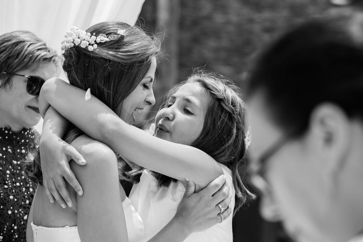 Noiva com a sia filha