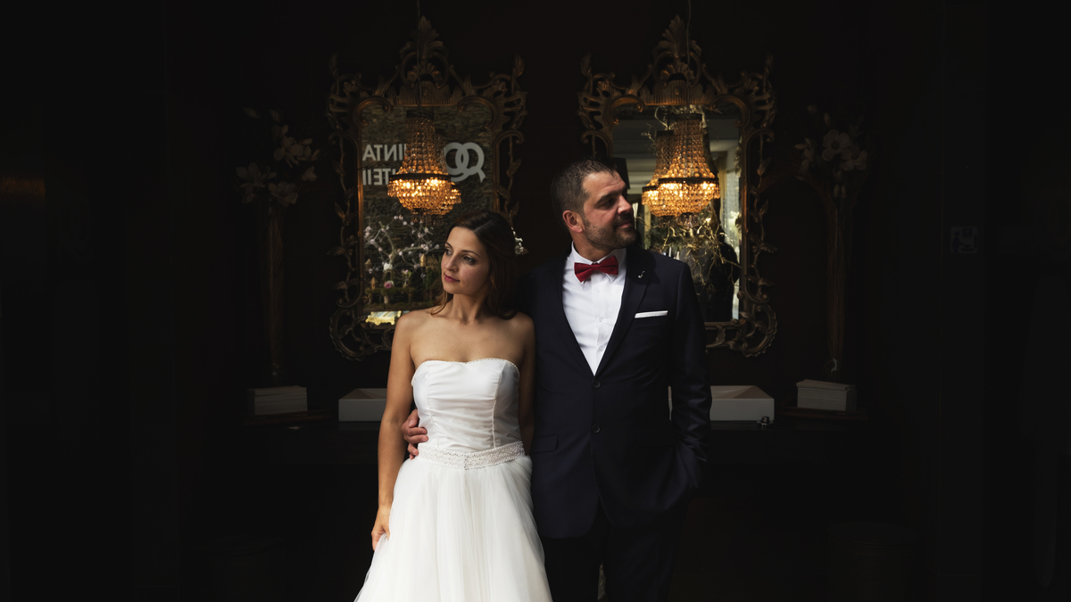 Casal na sessão fotográfica