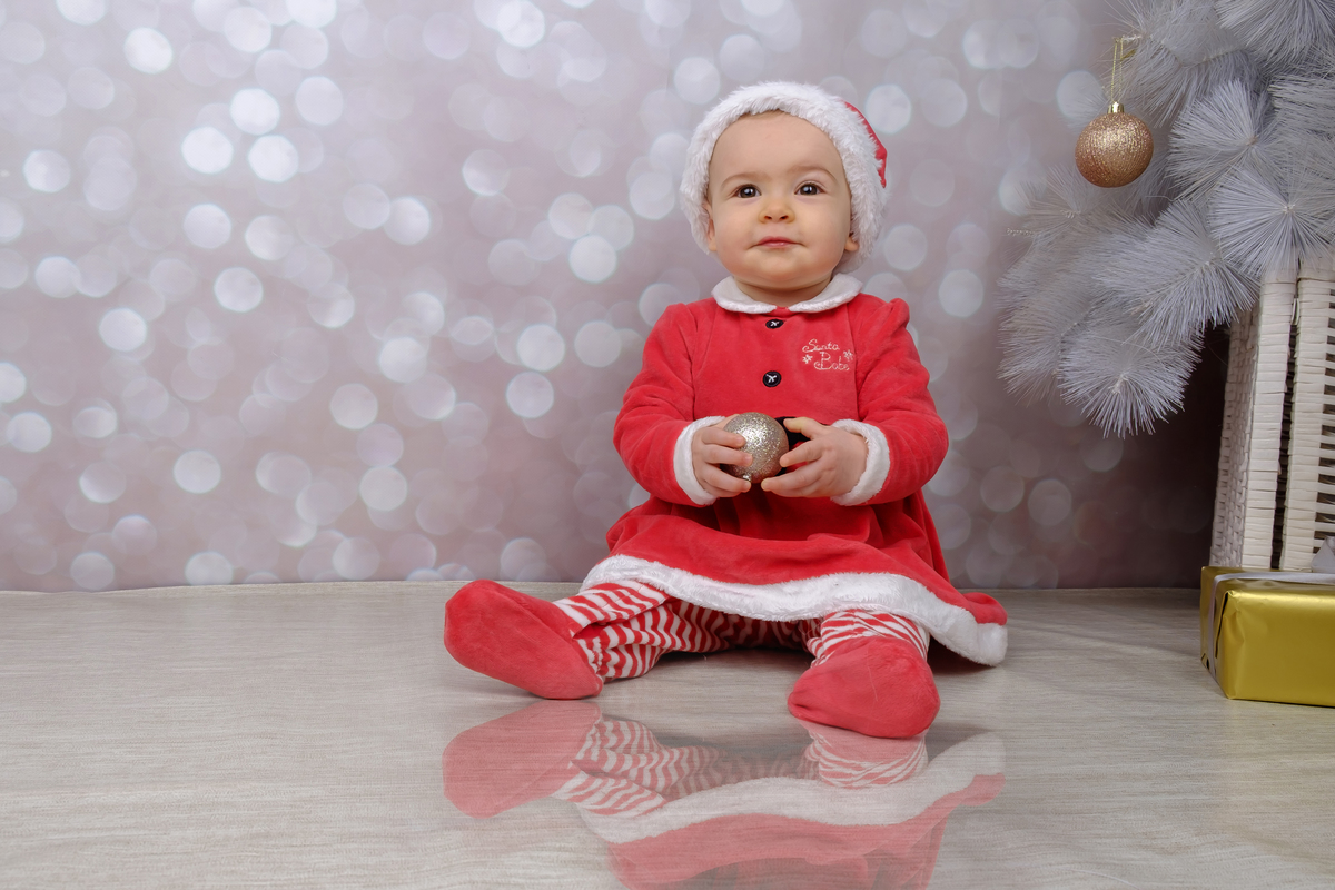 Camila na sessão fotográfica de natal em Arouca