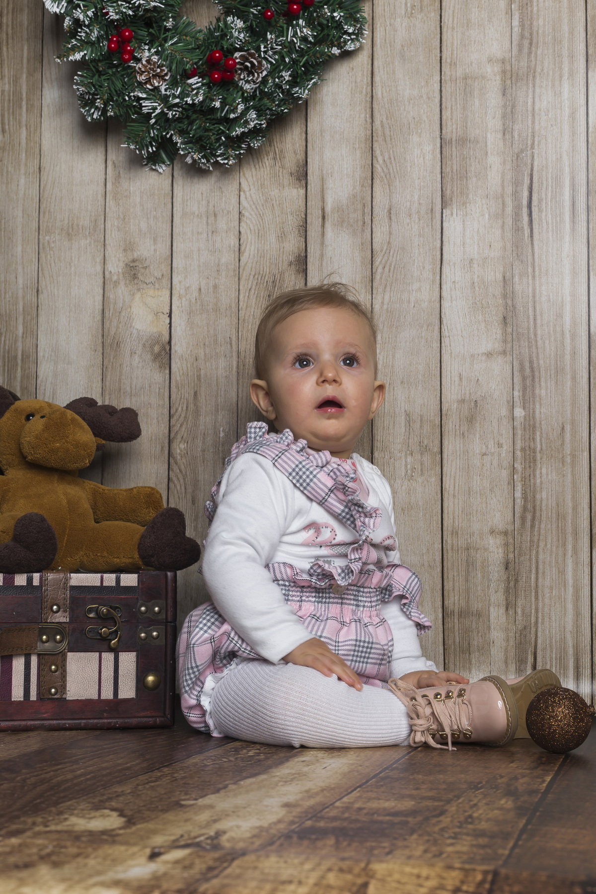 Rita na sessão fotográfica de natal