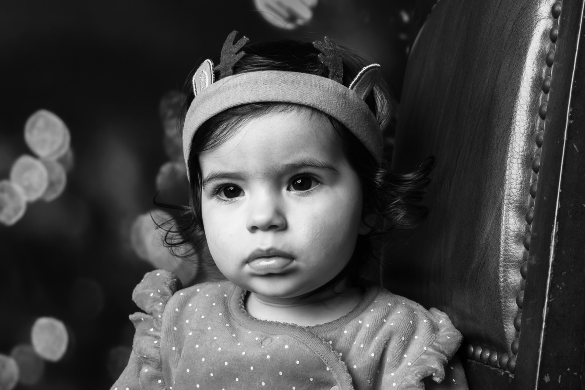 Maria Eduarda na fotografia a preto e branco 