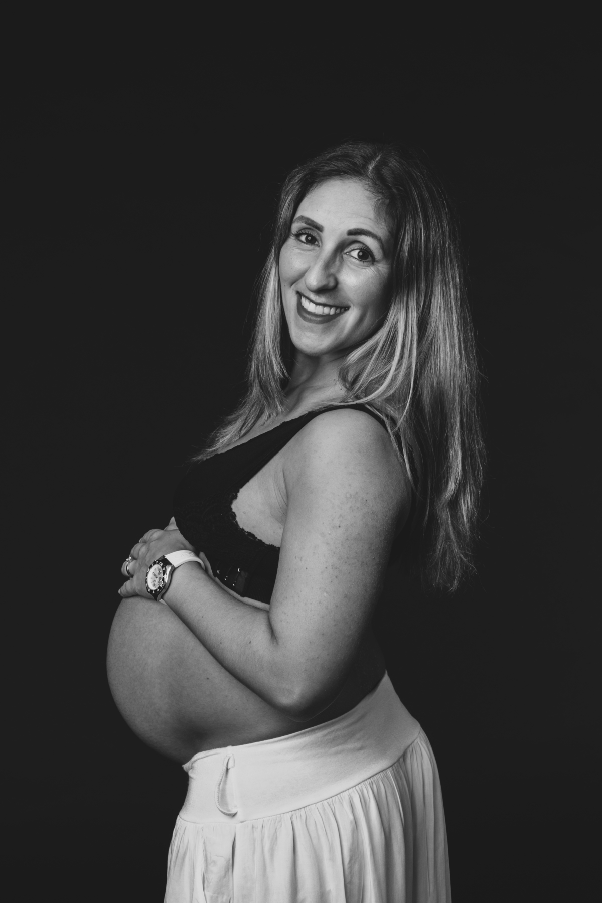 Grávida Isabel na sessão fotográfica em Vale de Cambra