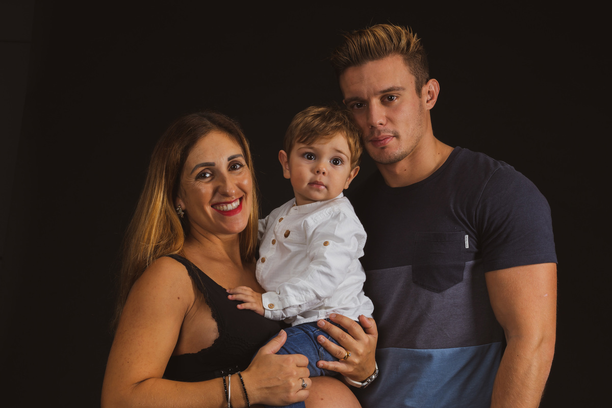 Grávida Isabel com a sua família 