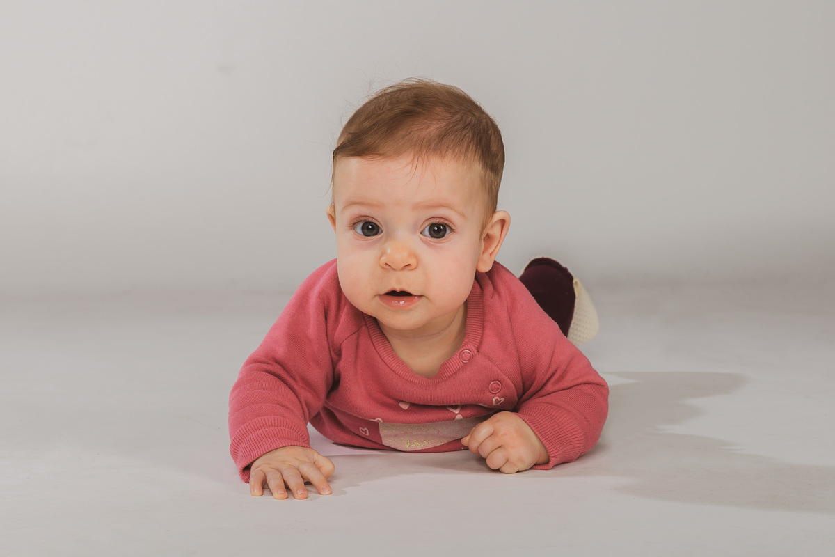 Margarida na sessão fotográfica de natal em estúdio