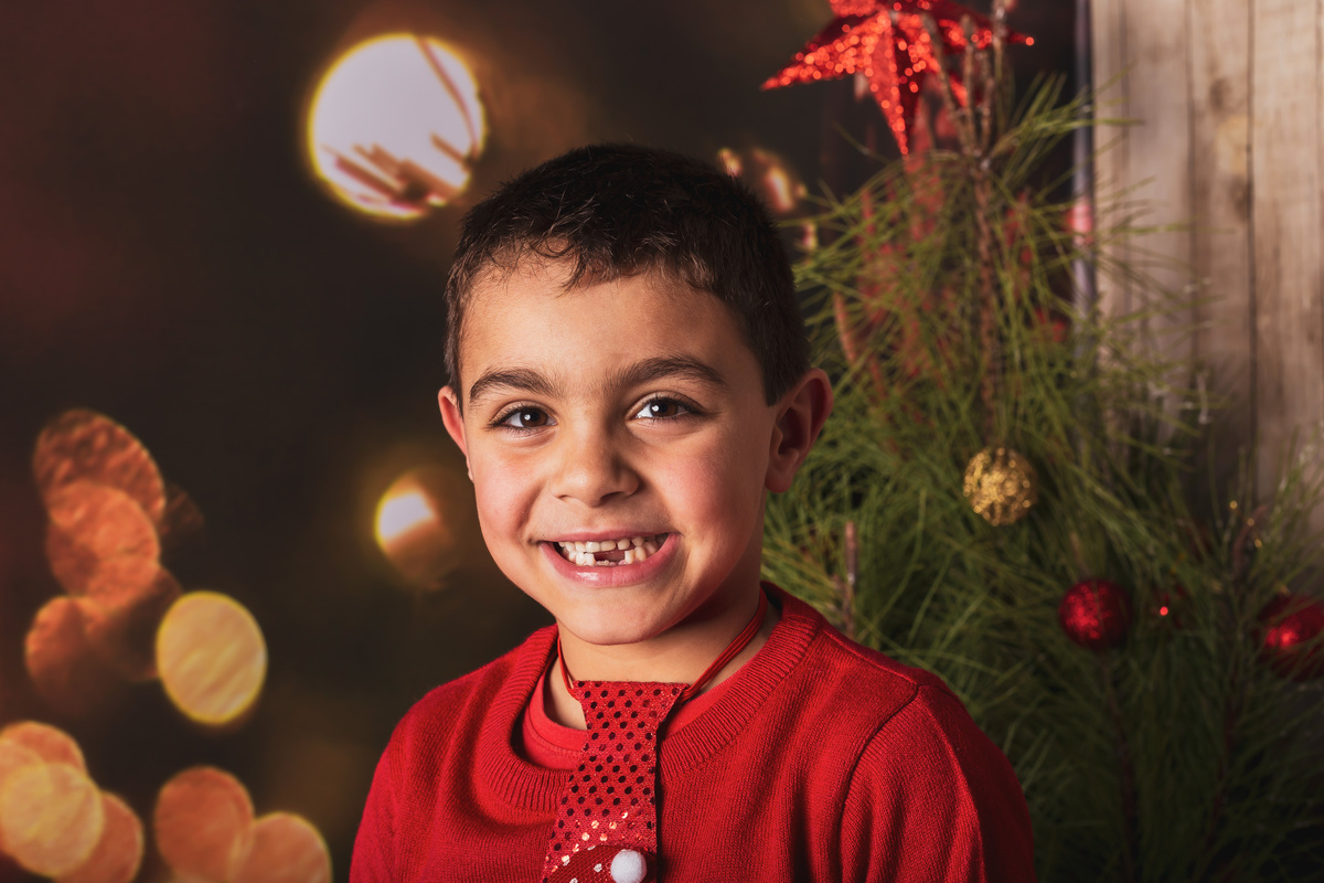 Irmão na sessão fotográfica