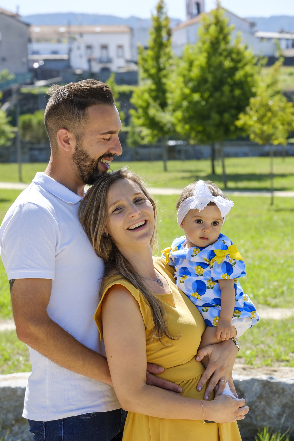 Lígia e Ricardo em harmonia com a filha Lara