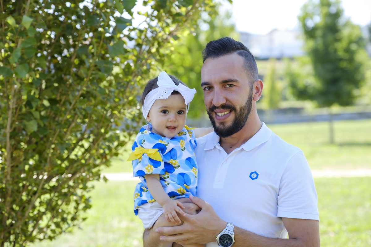 Ricardo com a filha Lara