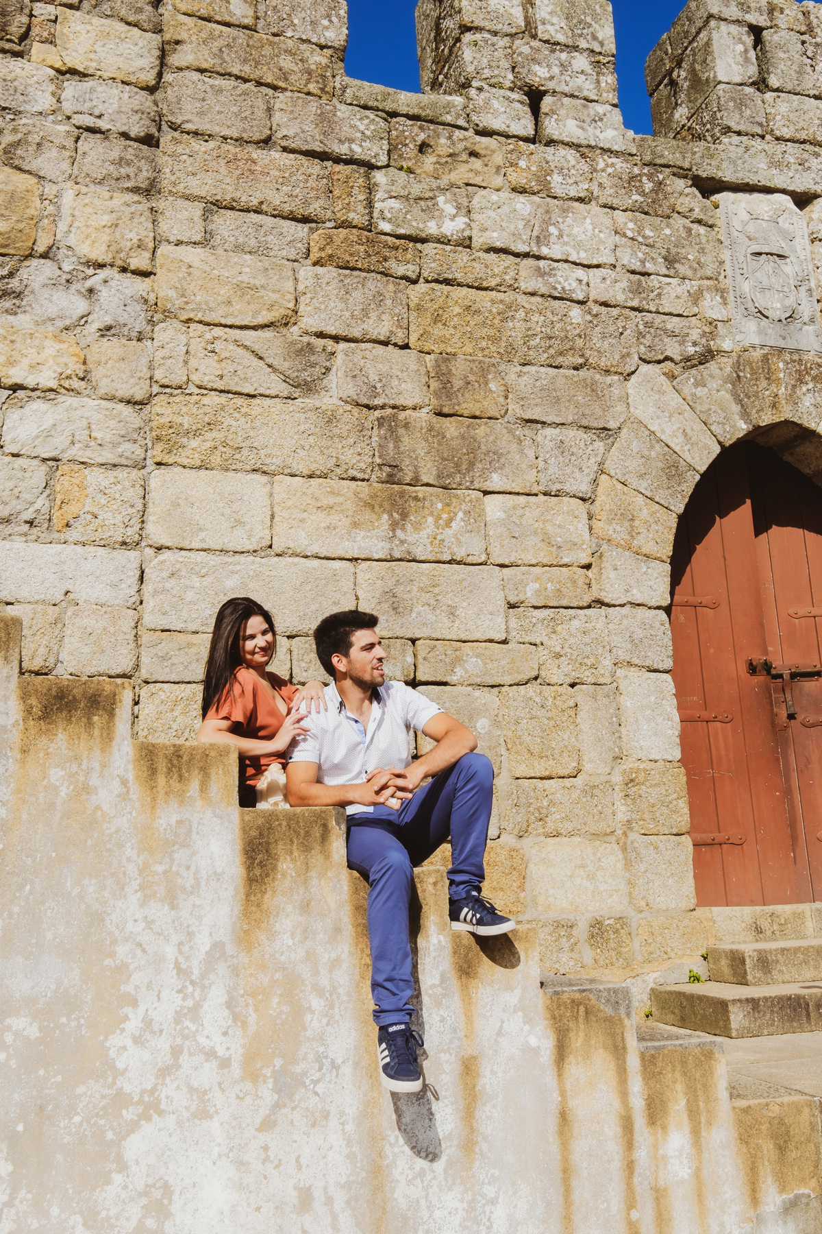 Noivos no castelo da Feira