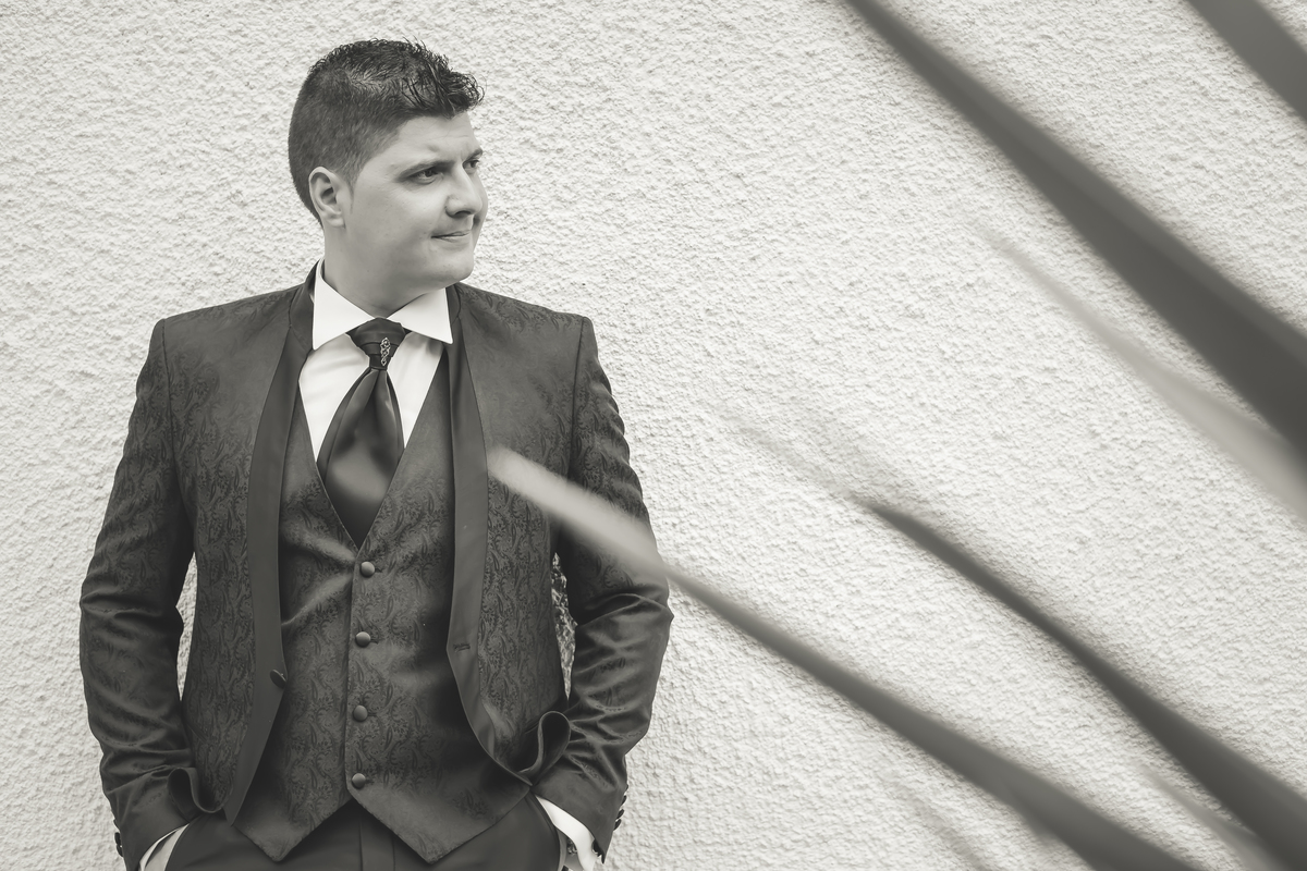 Noivo João na sessão fotográfica 