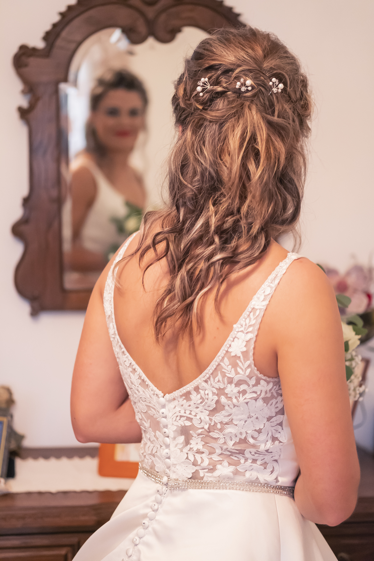 Noiva Mónica na sessão fotográfica 