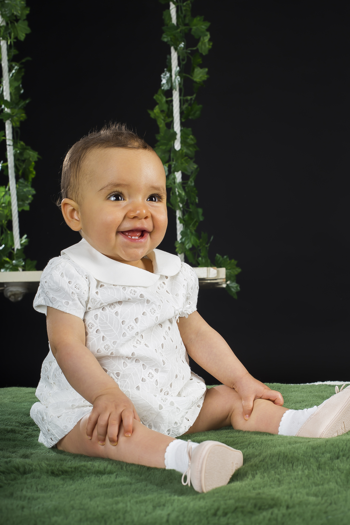 Décimo primeiro mês na sessão fotográfica de estúdio