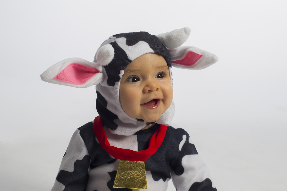 Oitavo mês na sessão fotográfica de estúdio