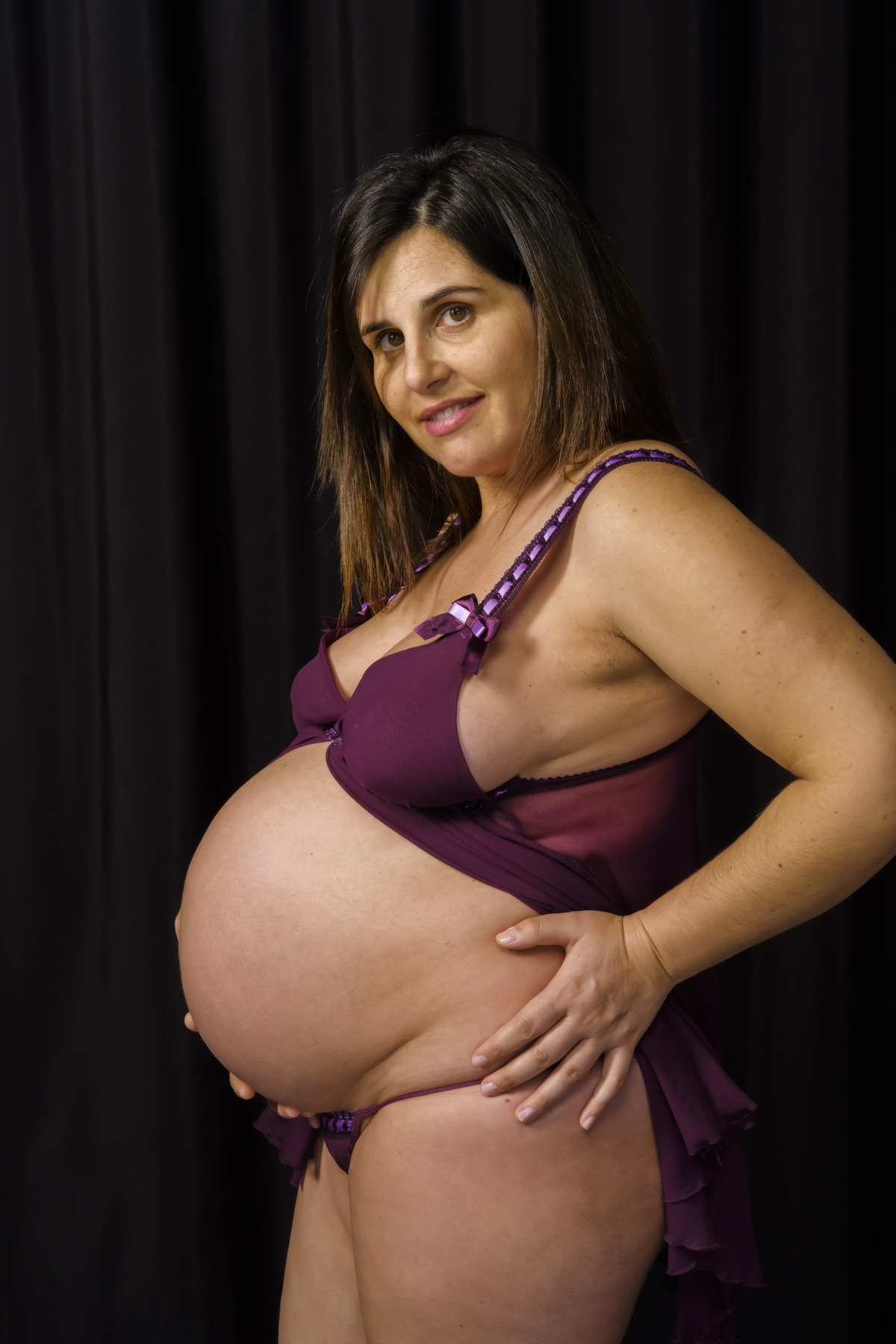 Mãe grávida na sessão