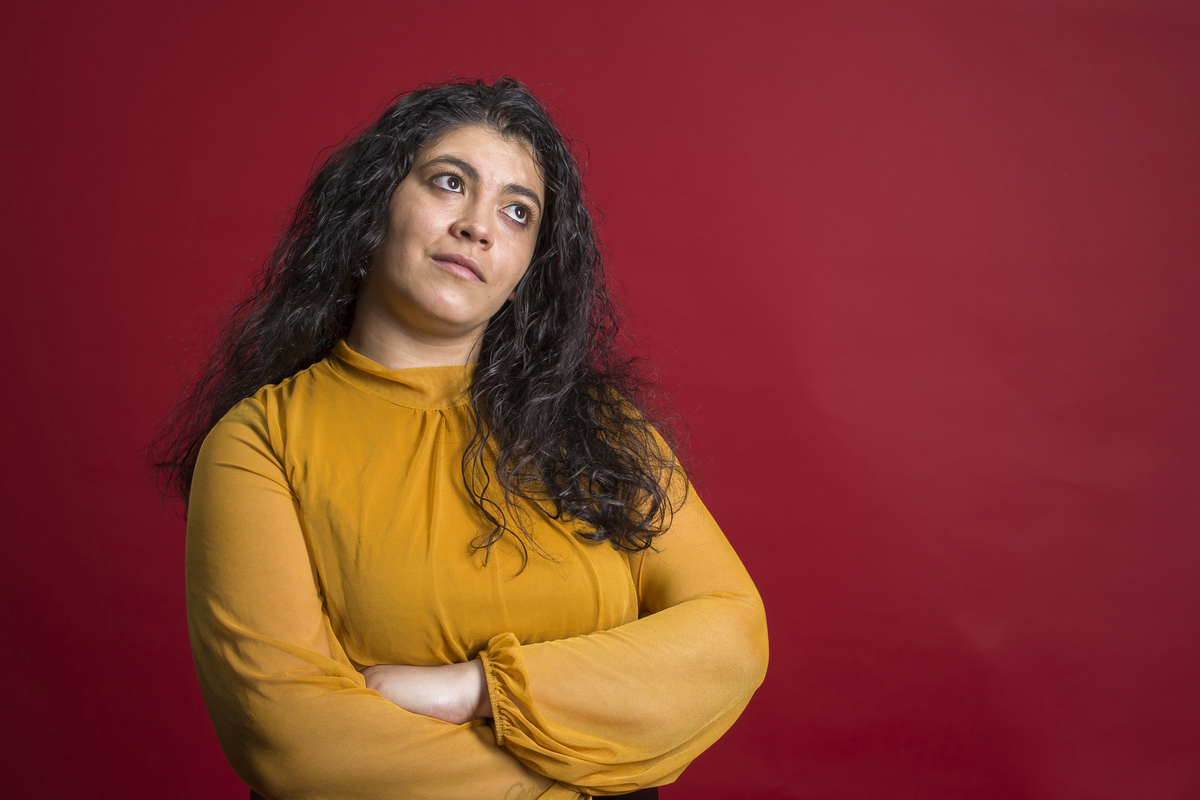 Mulher na sessão fotográfica