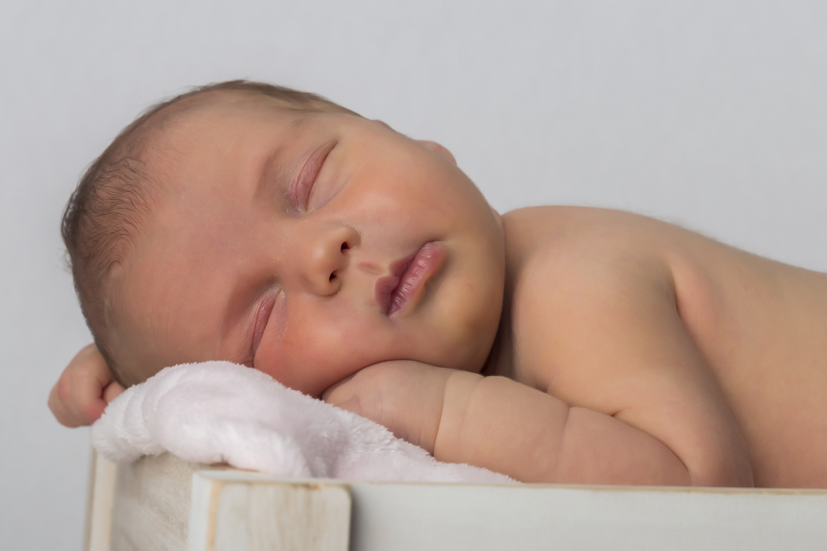 Bebé na sessão de recém-nascido