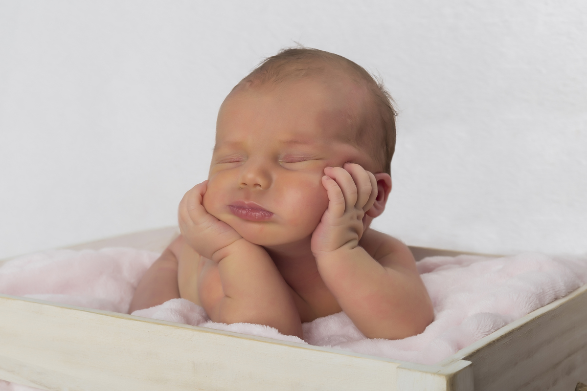 Bebé Margarida na sessão fotográfica de estúdio