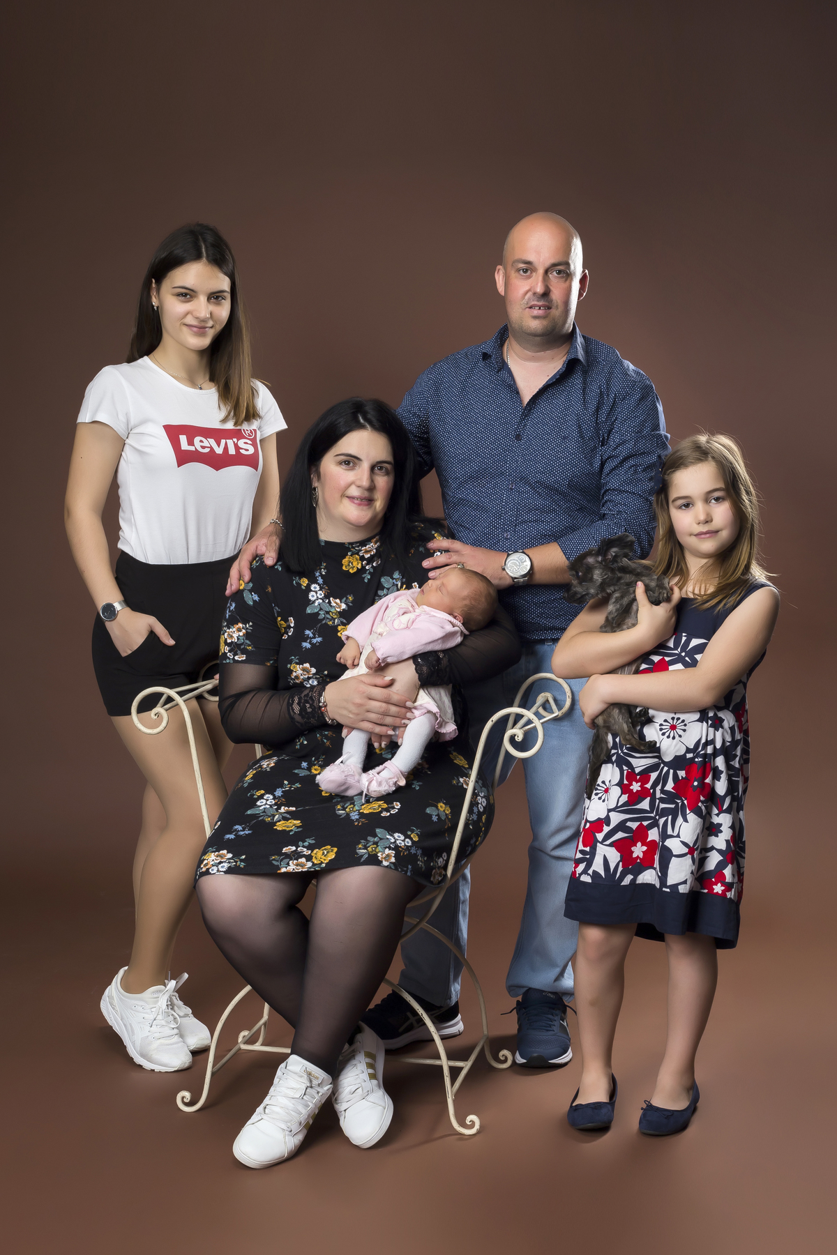 Família na sessão fotográfica